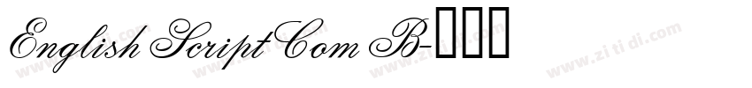 English Script Com B字体转换